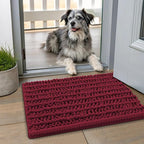 Smiry Dog Door Mat for Muddy Paws 24x16, Absorbent Dirt Trapper, Non-Slip by Smiry