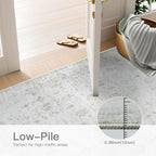 Washable 4×6 Area Rugs for Living Room, Vintage Floral Rug Soft Non Slip Stain - Image 7