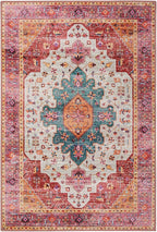 Moynesa Ultra-Thin Washable Pink Area Rug - Image 5