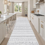 cotiled Hallway 2.6x10 Runner Rugs: Washable Boho Rugs - Image 6