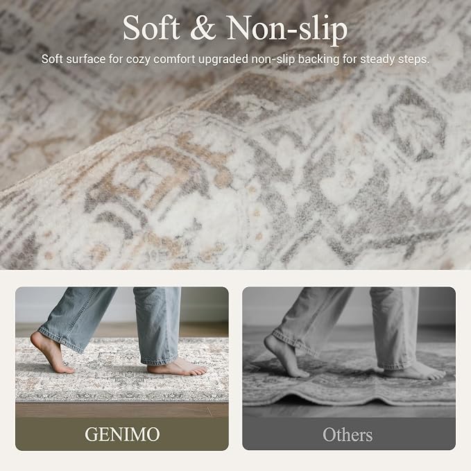 GENIMO Kitchen Rugs Non Slip Washable, Cushioned Standing Mat, Kitchen Runner - Image 4