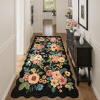 DUKINO 3x6 Washable Runner Rug, Soft Indoor Floral Non Slip Runner Rug - Image 8