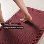 RESARE Waffle Bathroom Runner Rugs, Super Absorbent Bath Mat Non Slip Washable - Image 3