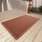 AMOAMI Upgraded Waffle Bath Mat, Super Absorbent Non Slip Bath Mats by AMOAMI