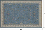 Blue 2x3 Washable Rug for Entryway Indoor, Kitchen Floor Waterproof, Powder Room - Image 2