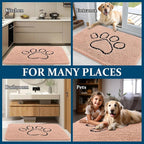 OLANLY Dog Door Mat for Muddy Paws 30x20, Paw Print Design, Absorbs Moisture - Image 8
