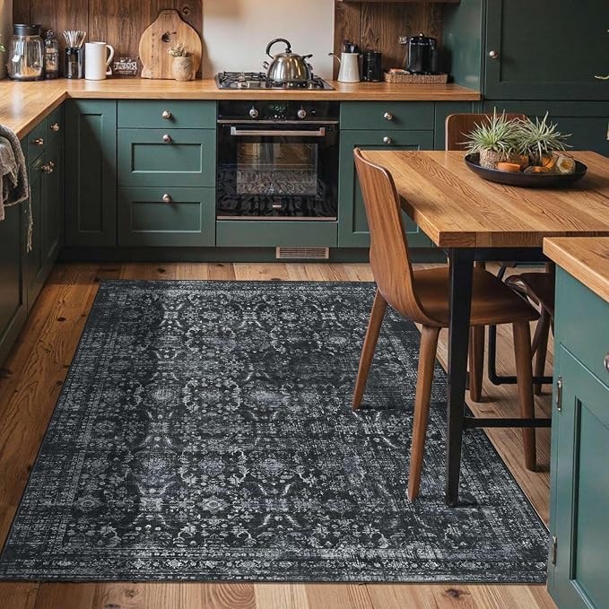 Rugxara 4x6 Rug for Living Room Bedroom, Vintage Retro Boho Area Rugs, Non Slip - Image 3