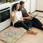 KIMODE Anti Fatigue Mats for Kitchen Floor 17"x59"+17"x29", Farmhouse Floral - Image 7