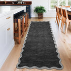 GarveeHome Scalloped Washable Runner Rug 2x6 Runner Modern Non Slip Kitchen - Image 2