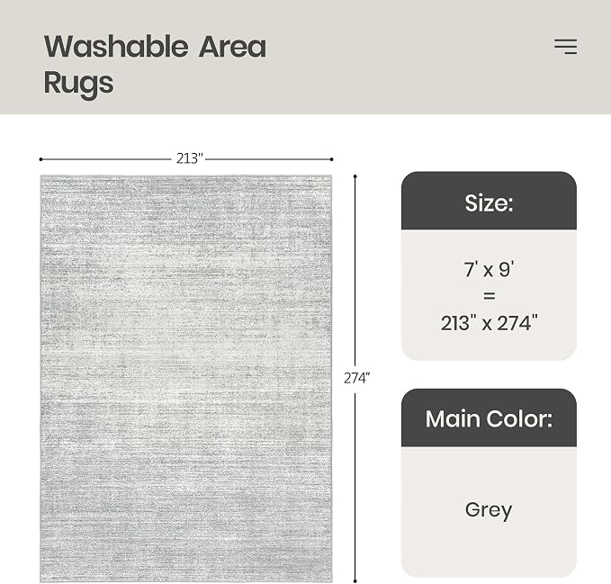 Valenrug Washable Rugs 7x9 - Image 2