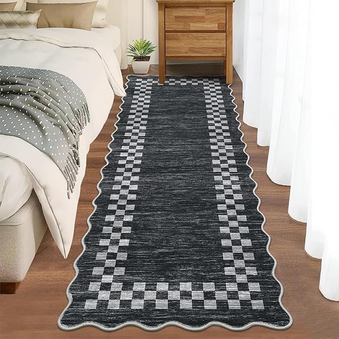 GarveeHome Hallway Runner Rug 2x6 Non Slip Scalloped Washable Rug - Image 7