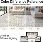 befbee 6x9 Area Rugs for Living Rooms, Stain Resistant Neutral Washable Rugs - Image 6