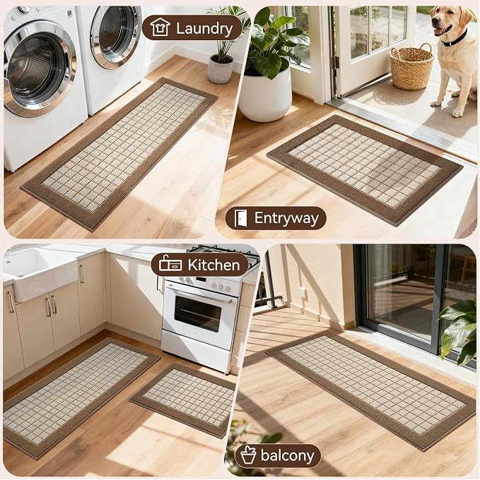 Kitchen Mats for Floor 17"x47", Non-Slip Washable Kitchen Rugs, Absorbent and - Image 7