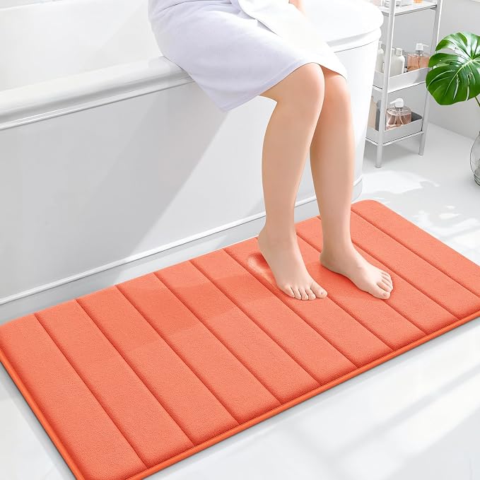 OLANLY Memory Foam Long Bathroom Rugs Runner 44x20, Super Soft Absorbent Bath by OLANLY