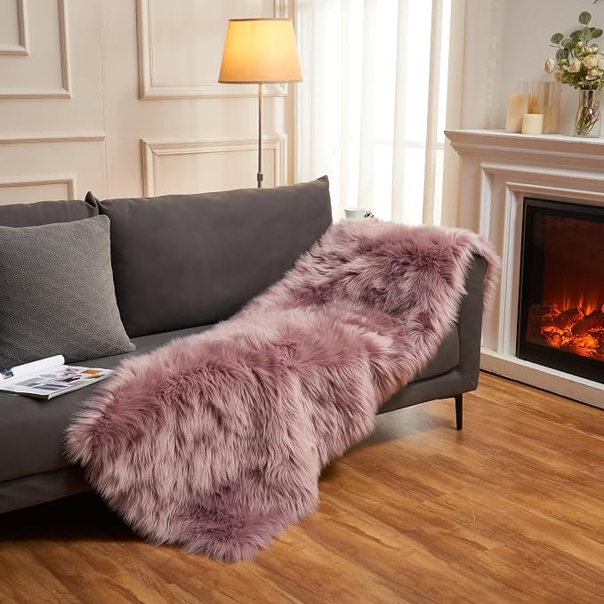 EasyJoy Ultra Soft Fluffy Rugs Faux Fur Rug Chair Cover Seat Pad Fuzzy Area Rug - Image 4