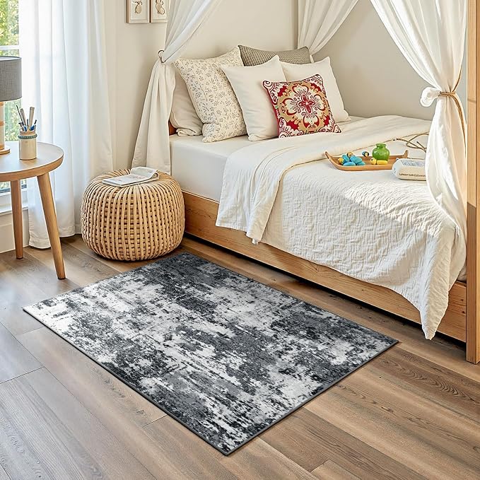 RELEANY Washable Area Rugs 3'x5' Non-Slip Modern Abstract Soft - Image 3