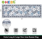 HEBE Hallway Runner Rug 2'8”x8' Washable Vintage Distressed Area Rugs Non Slip - Image 2