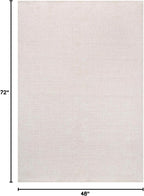 CAMILSON Easy Jute Rug 4x6, Indoor Outdoor Off-White Farmhouse Area Rugs - Image 2