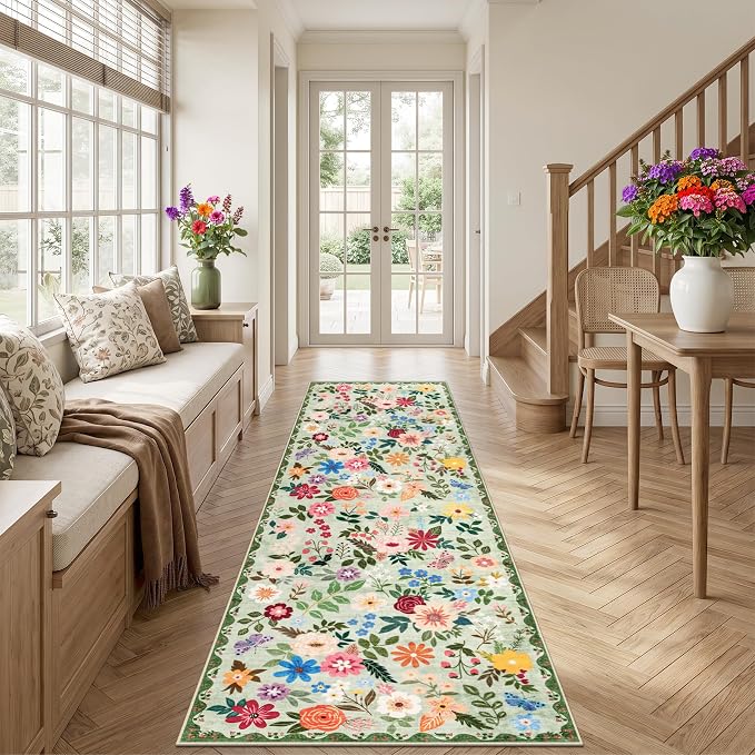 Runner Rug for Entryway: 3x10 Kitchen Rugs Non Slip Washable Ultra-Thin Soft - Image 3