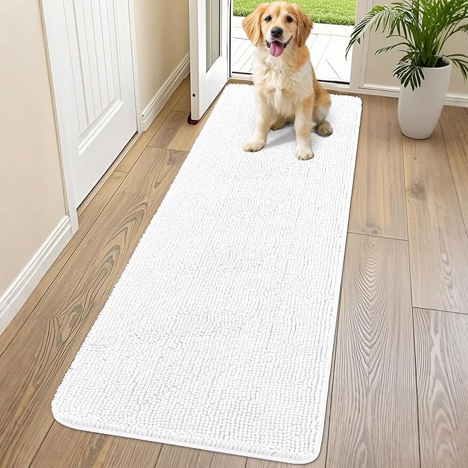 Smiry Dog Door Mat for Muddy Paws 70x24, Absorbent Dirt Trapper, Non-Slip by Smiry