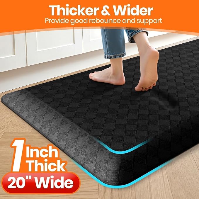 StepRite 1” Thick Kitchen Mats for Floor, Anti Fatigue Kitchen Rugs, Heavy Duty - Image 2