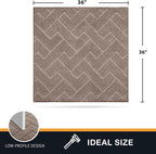 PURRUGS Dirt Trapping Door Mat 36" x 36", Non-Slip Machine Washable Entry Rug - Image 2