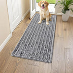 Smiry Dog Door Mat for Muddy Paws 44x24, Absorbent Dirt Trapper, Non-Slip by Smiry