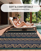 MontVoo Outdoor Rug Carpet Waterproof-Patio Rug Mat 8x10 Reversible RV Outdoor - Image 7