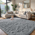 yongyangjuxin Fluffy Rug Shag Area Rug, Light Grey 8x10 Area Rugs by Yongyangjuxi