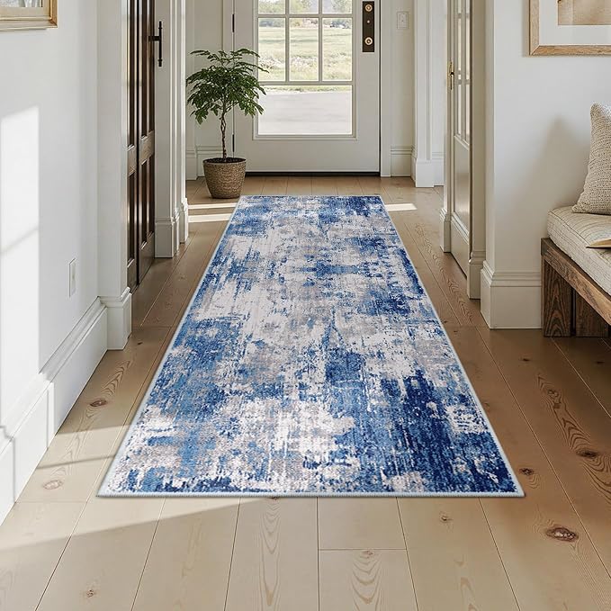 RELEANY Washable Area Rugs 3x8 Non-Slip Modern Abstract Soft - Image 9