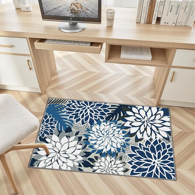 Arenarug 2x3 Washable Small Rug Tropical Botanical Modern Floral Indoor - Image 3