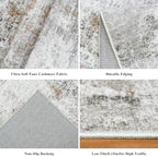 11x11 Square Area Rug for Living Room–Washable Non-Slip Soft Large Rug for - Image 5