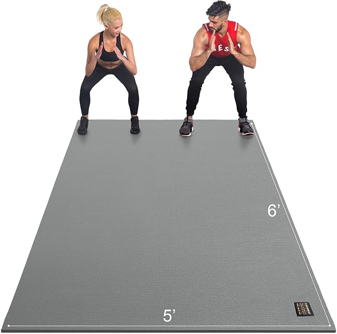 GXMMAT Large Exercise Mat 6'x4'/6'x5'/6'x6', Thick Workout Mats by GXMMAT