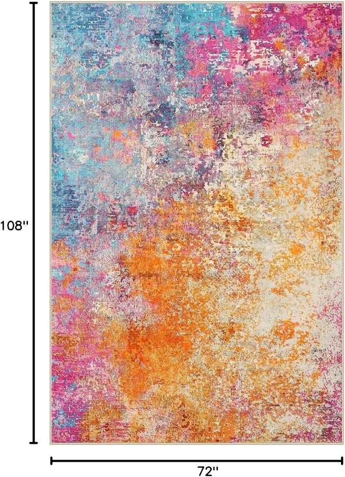 Lahome Modern Abstract Washable 6x9 Area Rugs - Image 2