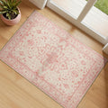 RELEANY Area Rugs Small 2'x3' Washable Non-Slip, Floral Vintage Distress by RELEANY