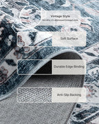 AMADA HOMEFURNISHING 8x10 Washable Area Rug, Low-Profile - Image 5