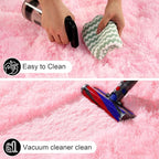 Pink Rug for Bedroom, 3x5 Fluffy Area Rugs for Living Room, Small Fuzzy Shag - Image 4