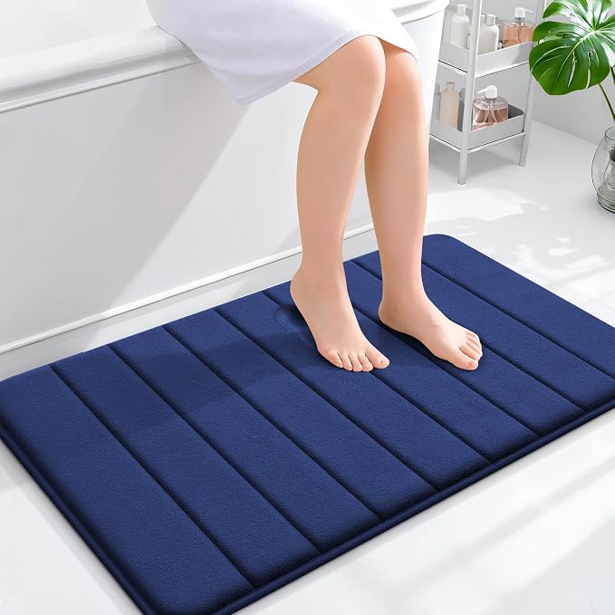 OLANLY Memory Foam Bath Mat 35x24, Super Soft Absorbent Bathroom Rugs, Quick Dry by OLANLY
