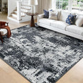 RELEANY Washable Area Rugs Square 9ft Non-Slip Modern Abstract Soft by RELEANY