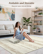 Miukiki 9x12 Area Rug for Living Room Moroccan Washable Rugs Non Slip Indoor - Image 6