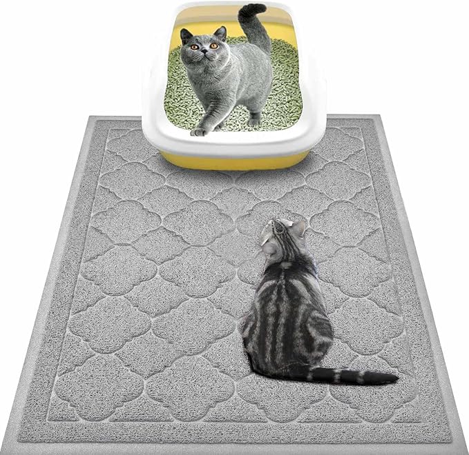 WePet Cat Litter Box Mat, Kitty Premium PVC Pad, Durable Trapping Rug, by WePet