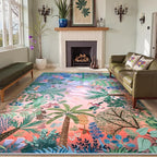 LIVEBOX Washable 6x9 Rug for Living Room, Soft Jungle Animal Print Rugs for by LIVEBOX