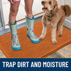Smiry Dog Door Mat for Muddy Paws 70x24, Absorbent Dirt Trapper, Non-Slip - Image 3