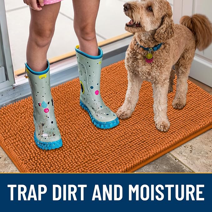 Smiry Dog Door Mat for Muddy Paws 70x24, Absorbent Dirt Trapper, Non-Slip - Image 3