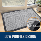 OLANLY Front Door Mat Outside Entrance 47x23, Heavy Duty Sturdy Natural Rubber - Image 4