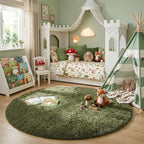 Amdrebio Olive Green Round Rug 4Ft - Image 3