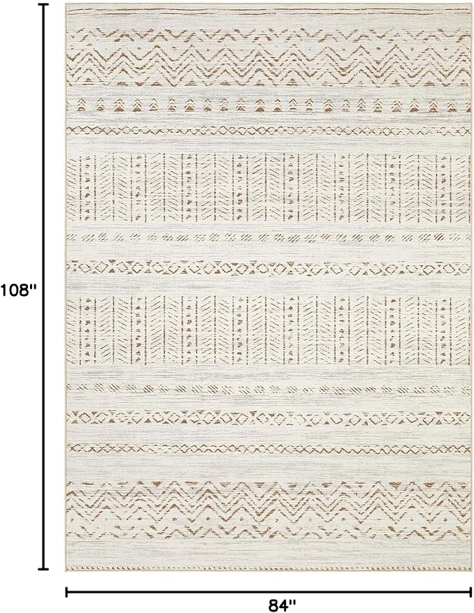 cotiled 7x9 Area Rugs Living Room Rug: Washable Boho Rugs - Image 2