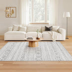 Nakagishi 4x6 Area Rugs Living Room: Washable Boho Large Neutral Soft Farmhouse - Image 3