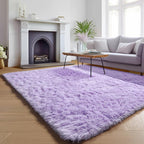 ONASAR Purple Rugs for Living Room Bedroom, 5x8 Fluffy Bedside Area Rug - Image 5