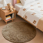 OLANLY Taupe Round Rugs for Bedroom - Image 3